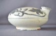 Photo6: Flatted bottle with design of clematis japonicas, Punchong Ware, the Joseon dynasty (6)