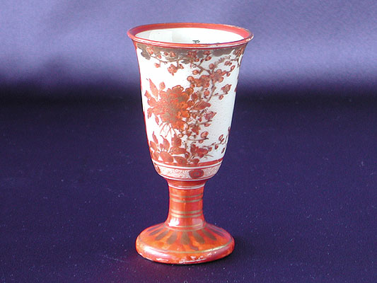 Goblet with design of flowers, Kutani porcelain