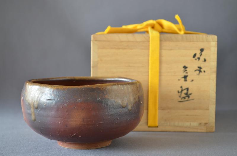 Chawan by Tozo Konishi, Bizen stoneware